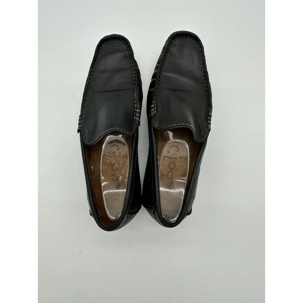 Aldo Loafers Mens Leather Slip‎ On Driving Shoes Black Size 41